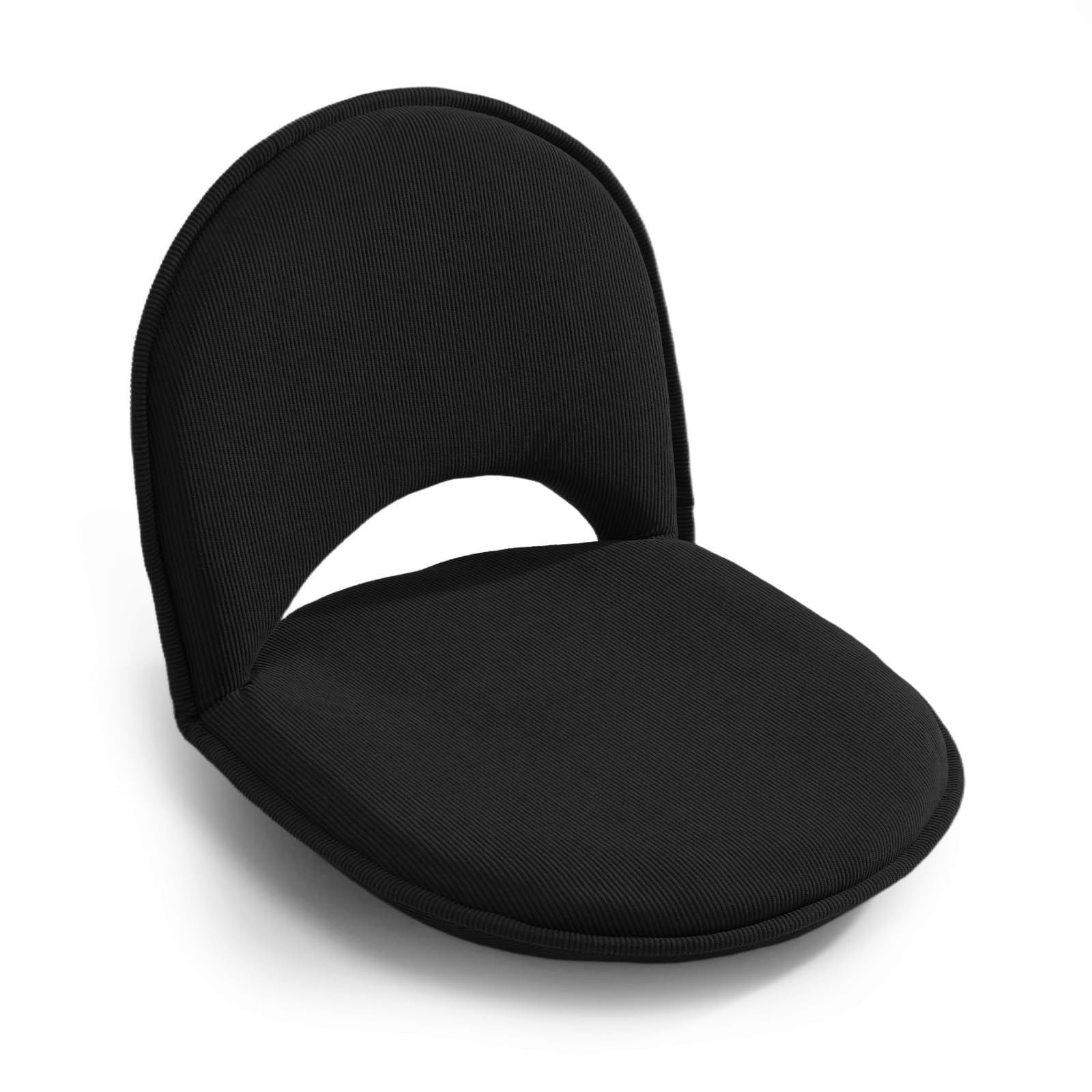 Photo 1 of YOUKEEEJOJO Floor Chair 5-Position Adjustable Back Support Chair Foldable Camping,Video-Gaming Reading Watching, Upholstered Meditation Convenient Seats (Black)