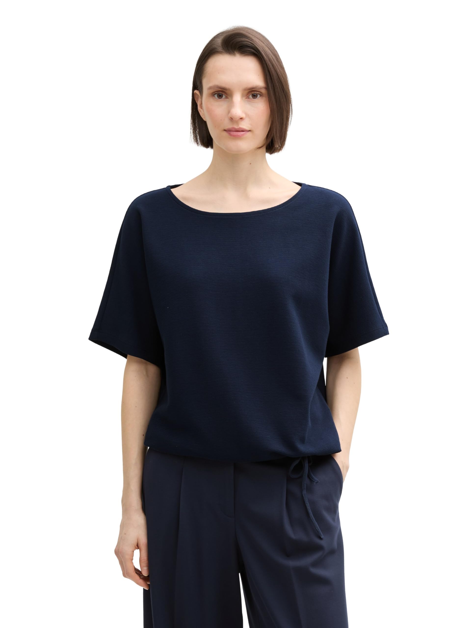 Tom Tailor Damen T-Shirt mit Struktur