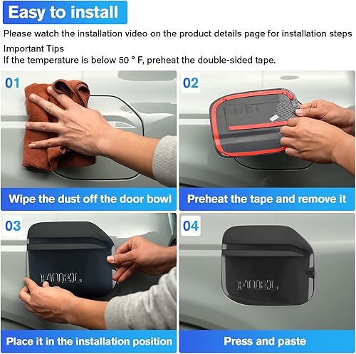 Miniatura 5 de Cubierta de Adorno de Tapa de Tanque de Combustible para Ford Bronco, los Accesorios de Adorno de Llenado de Combustible son Compatibles con Ford