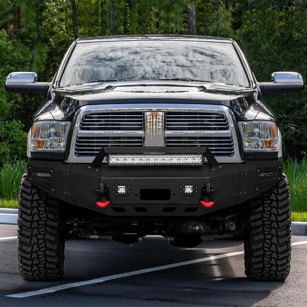 Vijay Front Bumper Fits 2010-2018 RAM 2500/3500 with Winch Plate and Lights