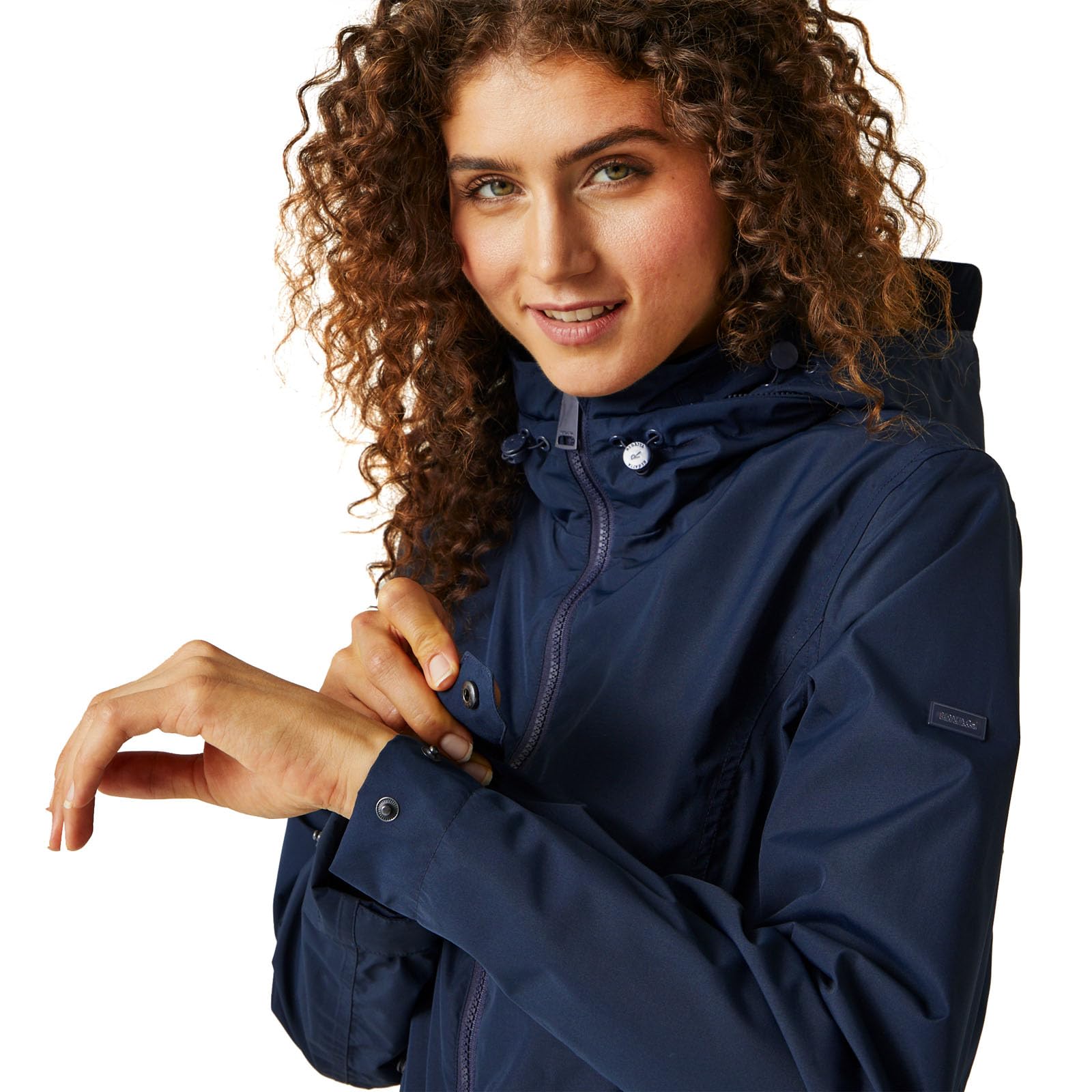Regatta Regatta Damski płaszcz przeciwdeszczowy z kapturem Navassa na całej długości Kobiety Regatta Women's Navassa Waterproof Jacket