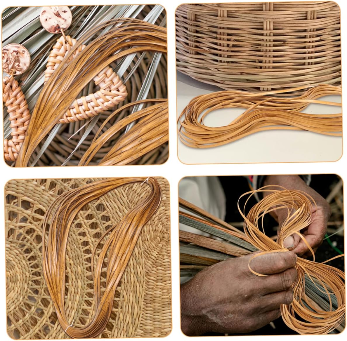 KICHOUSE 2rolls DIY Wicker Furniture Repair Kit Rattan Cabinet Repair Plastic Rattan Material Chair Weaving Supplies Indoor Outdoor Use