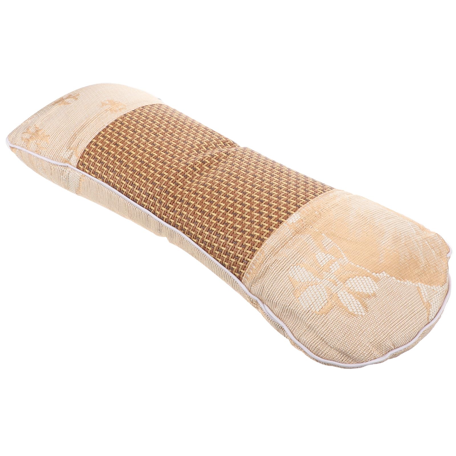 SHINEOFI Almohada Ergonómica de Rodillo Cervical Rellena de Seda Fría para Verano, Diseño Ergonómico Que Retiene Forma, Adecuado para Dormir de Lado y Apoyar el Cuello