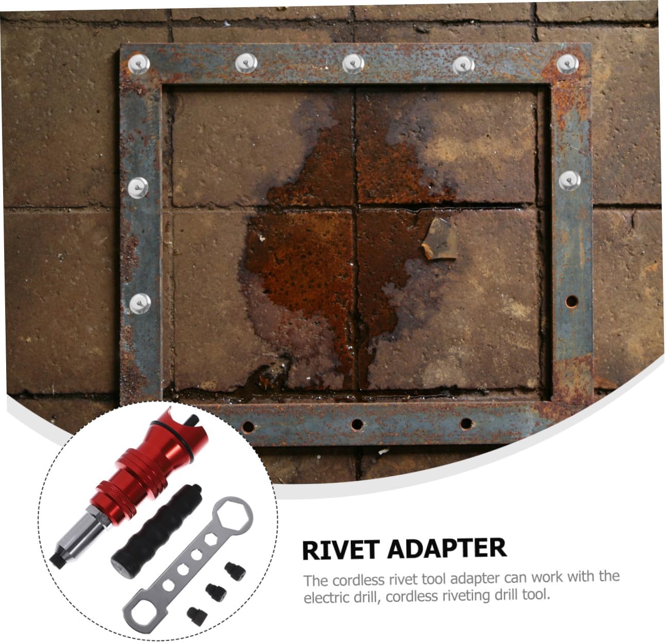 Alipis 1Set Cordless Electric Rivet Tool Adapter Aluminum Alloy Rivet Nut Tool Connector Head Automatic Riveting Accessory for Drill Compatible with Various Rivet