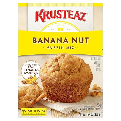 Miniatura 8 de Paquete de mezcla de muffins de plátano y nueces (dos cajas) Krusteaz de 15.4 onzas con 3 bolsas de almacenamiento portátiles resellables My Outlet