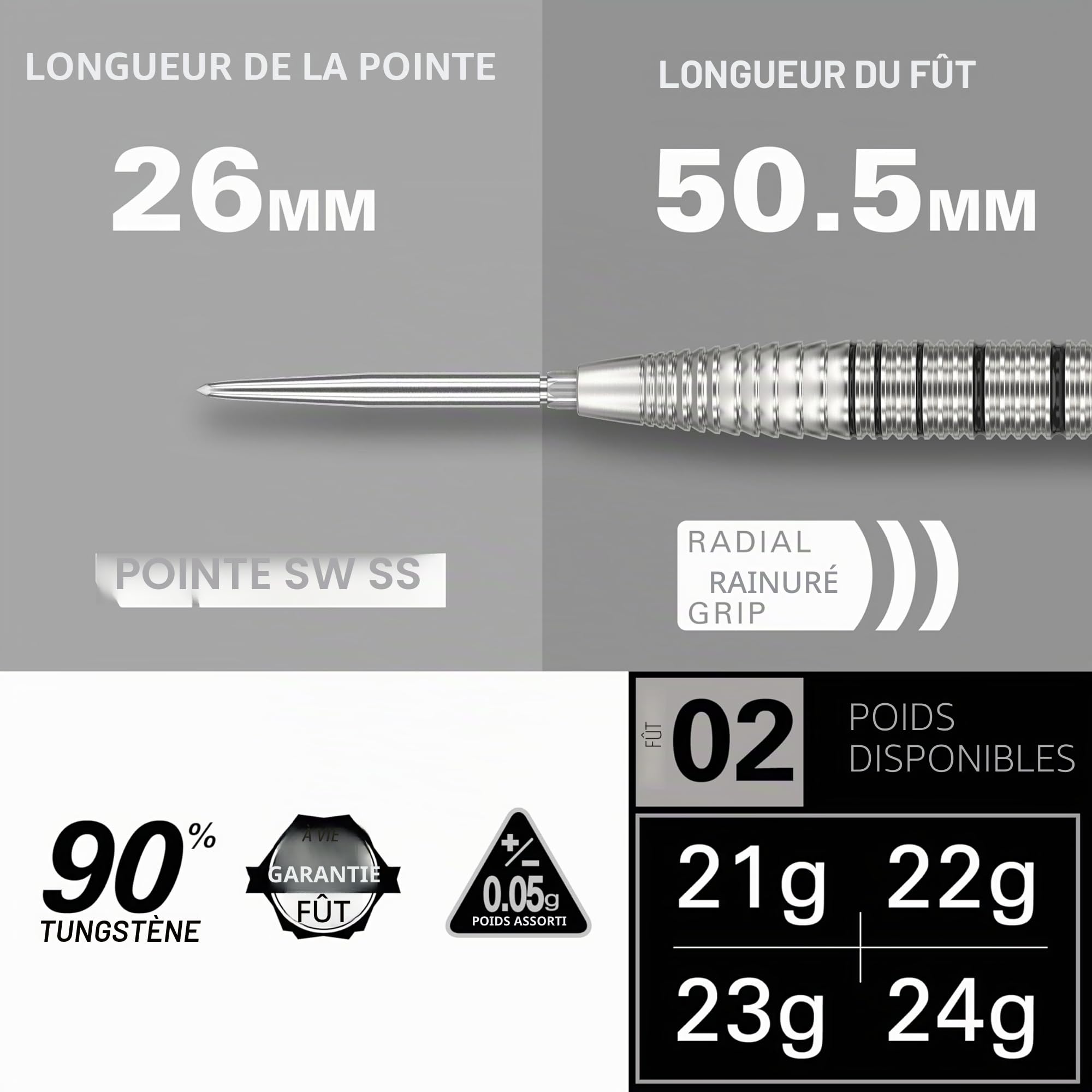Target Darts EXO Edition fléchettes 90% tungstène pointe acier Swiss Point tiges Pro Grip ailettes n°6 outil SP inclus