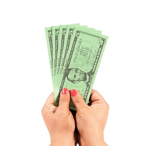 Vista 47 de LEARNING ADVANTAGE Juego de 50 billetes de papel de 50 dólares de 50 dólares – Diseñado y tamaño como moneda real de Estados Unidos – Enseña moneda