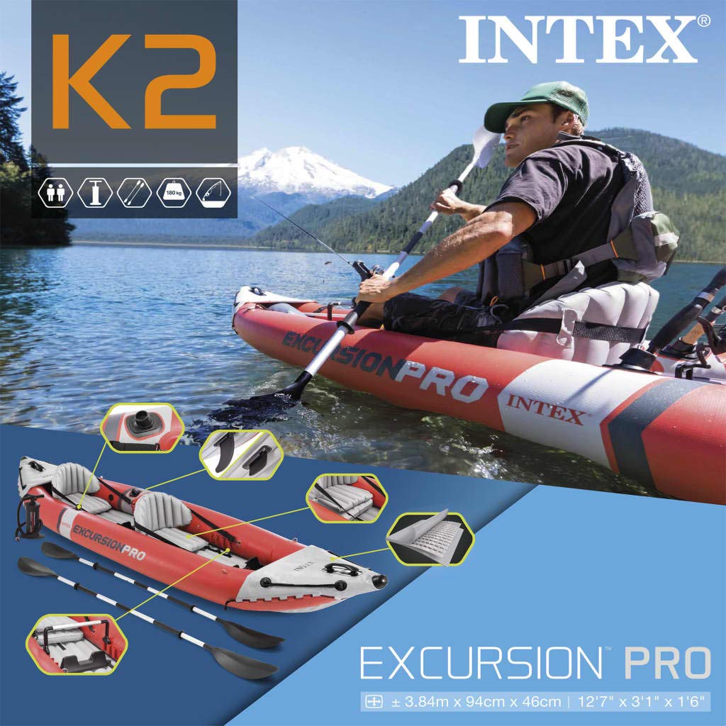 Intex Kayak Gonfiabile Excursion Pro 384x94x46 cm 68309NP
