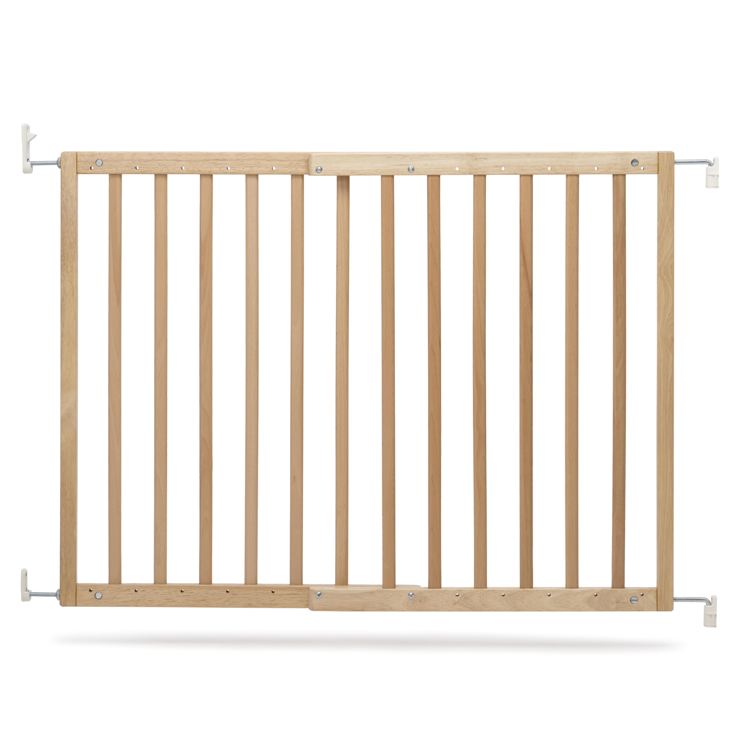 Geuther Türschutzgitter Holz 63-103,5 cm, Natur I Treppenschutzgitter zum Bohren I Extra hohes Babygitter, Sicherheitsgitter für Treppe & Tür I Als Hundegitter Wohnung & Kinderschutzgitter