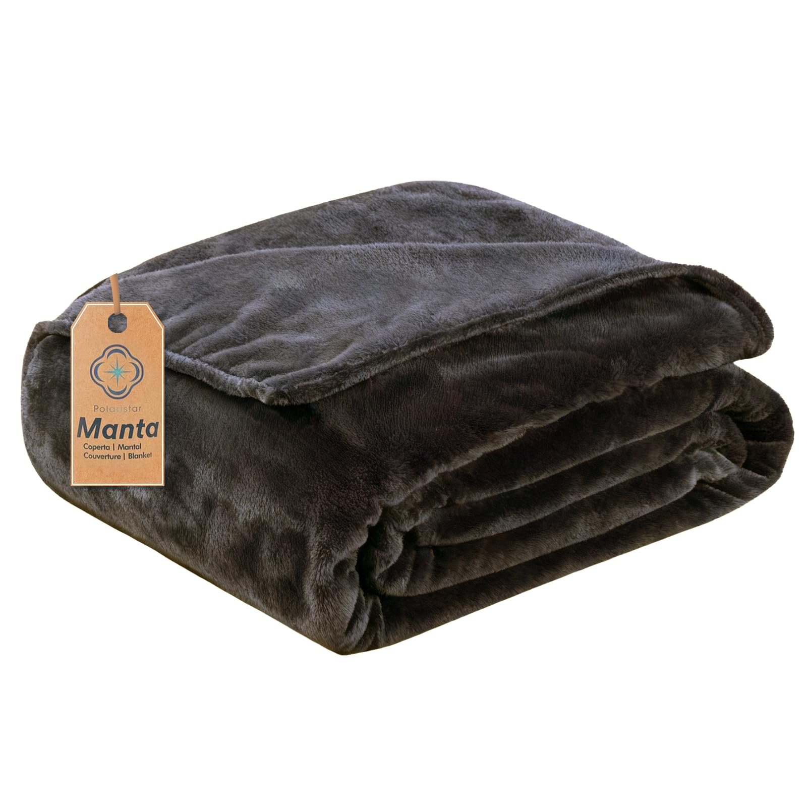 Blankets Sofa, Soft Microfiber Flannel Blanket for Sofa and Bed, Super Warm for Adults and Children, Wrinkle Free (Grey, 130 x 160 cm)