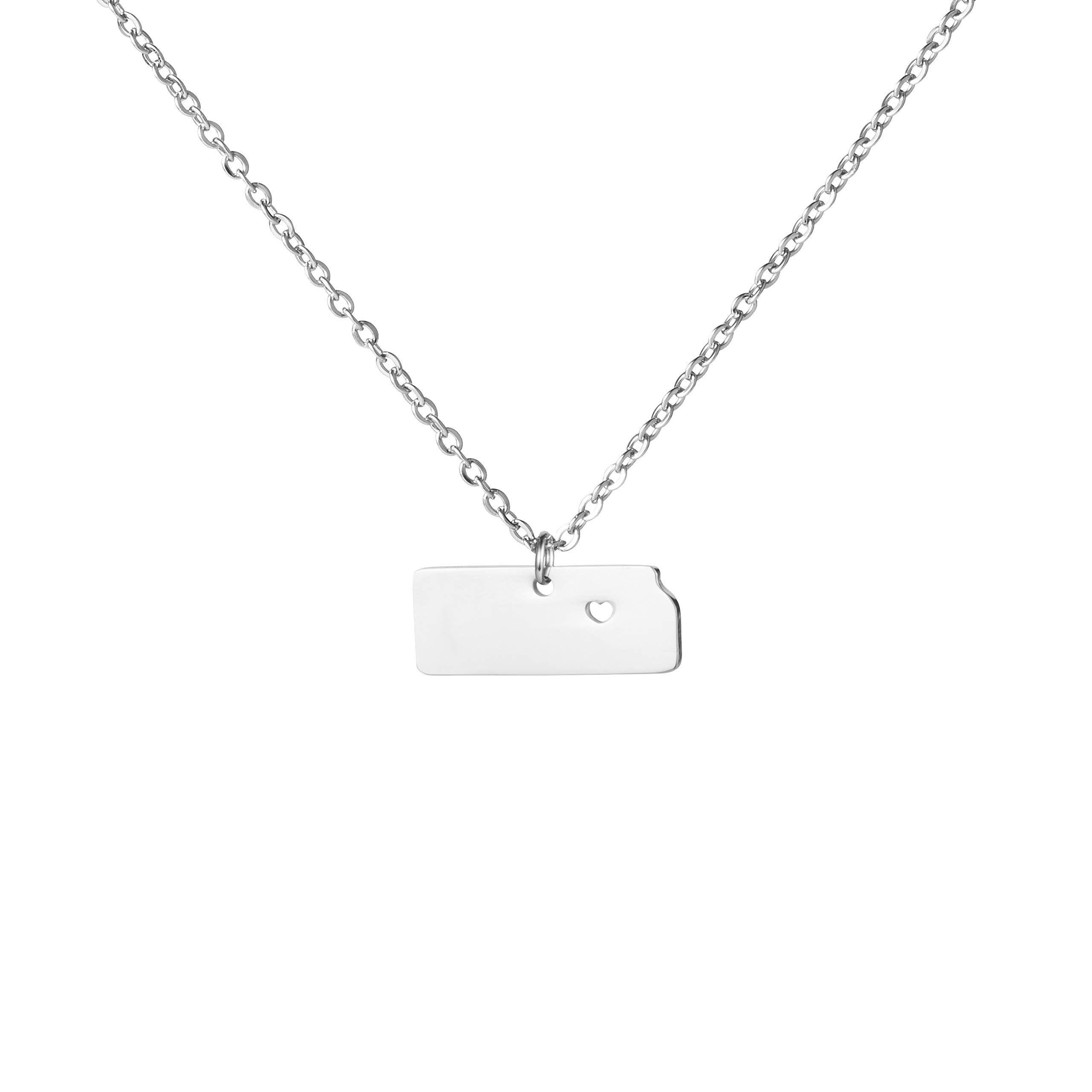 Yiyang State Necklace Pendant Country Map Pendant Charm Jewelry Gift for Women Teens