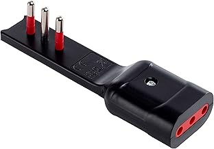 ADATTATORE ULTRAPIATTO SPINA 10A 2P+T/PRESA 10A 2P+T NERO SERIE EMILIA FLAT
