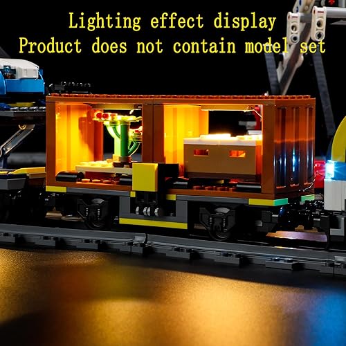 Miniatura 8 de Kit de luces LED compatible con Lego Freight Train - Juego de iluminación para modelo de construcción City 60336 (juego de modelos no incluidos)