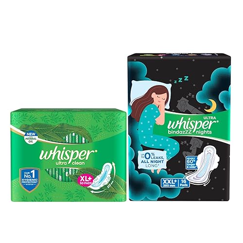 Whisper Ultra Clean Sanitary Pads for Women, X-Large +, Pack
