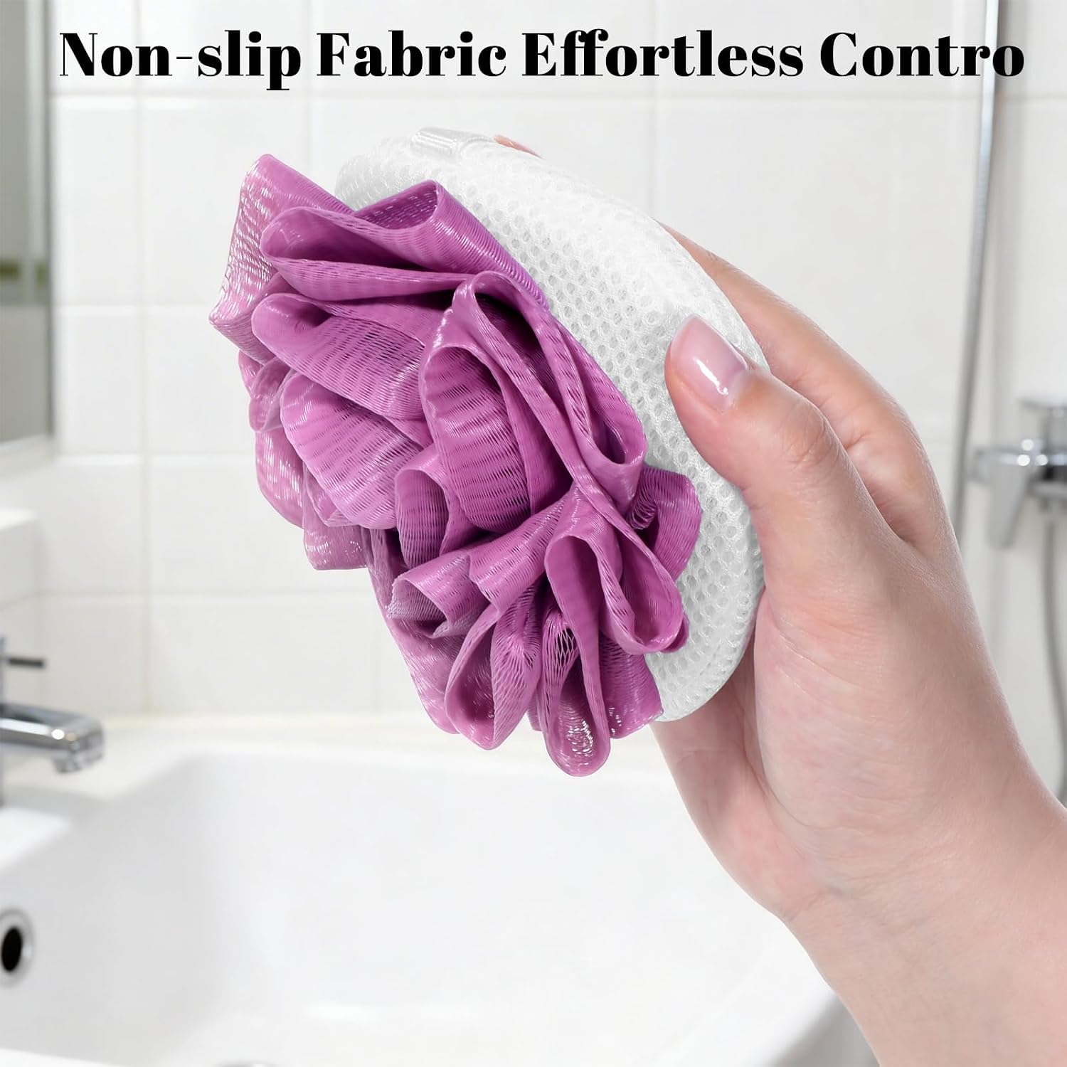 Qianyu 3 Pcs Bath Loofah Shower with Soap Bags Soap-Exfoliation Mesh Shower Ball 2 in 1 Bar Soap Loofah Pouch Bath Sponges Soaps Saver for Women Men Gentle Body Scrubber Cleansing and Smooth Skin