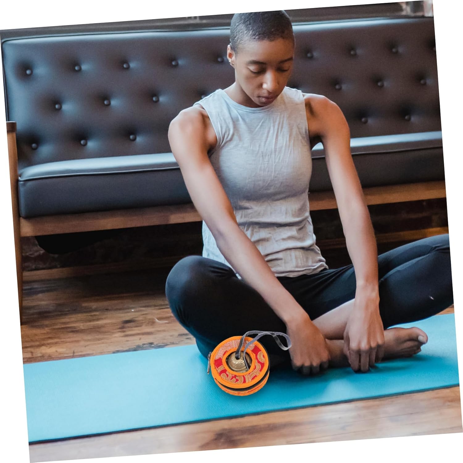 BESPORTBLE Handmade Brass Meditation Cymbal Bell Copper Chime for Yoga and Meditation with Storage Bag Percussion Instrument for Mindfulness Practice