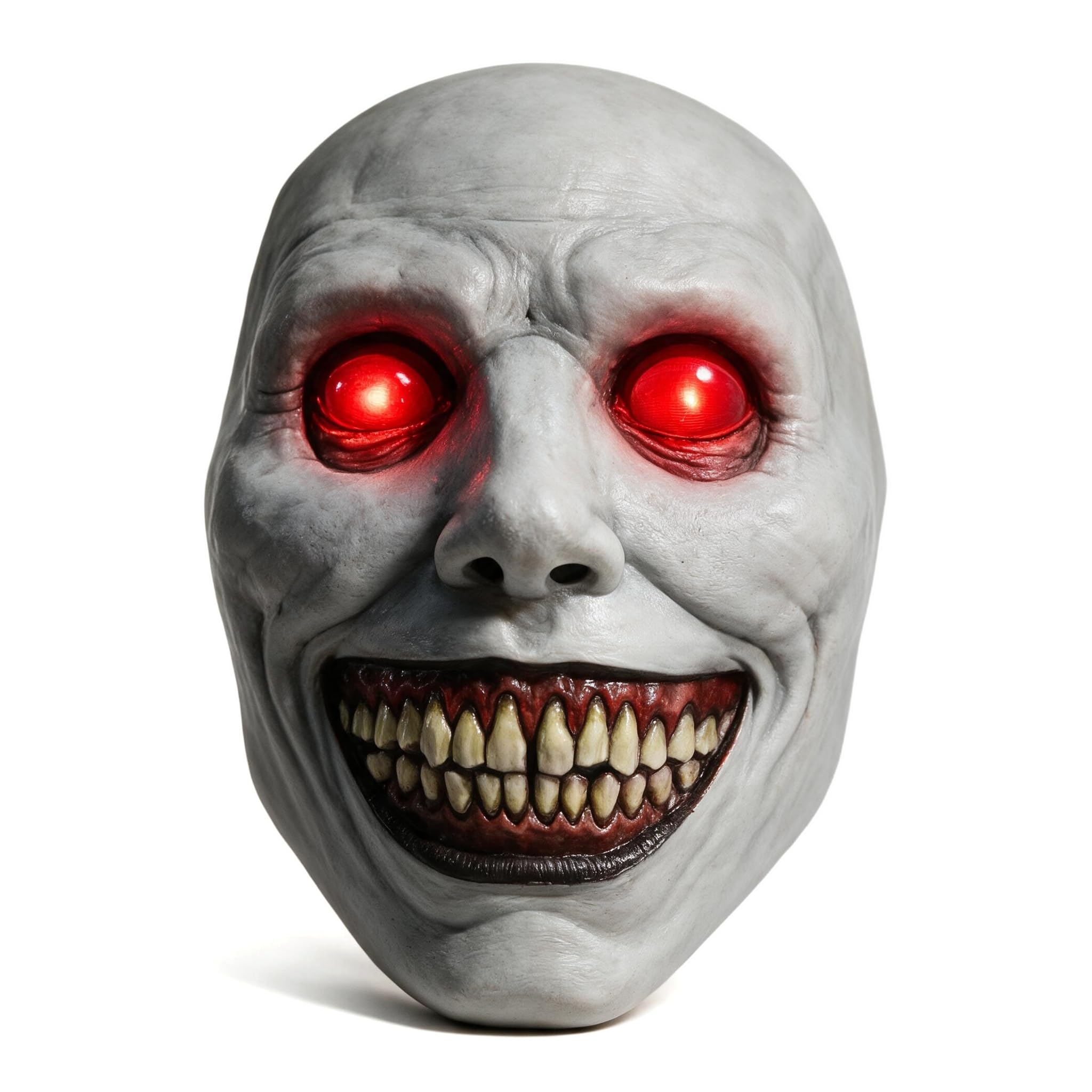 Halloween Masks Adults Exorcist Smile Demons Mask with LED Glowing Eyes