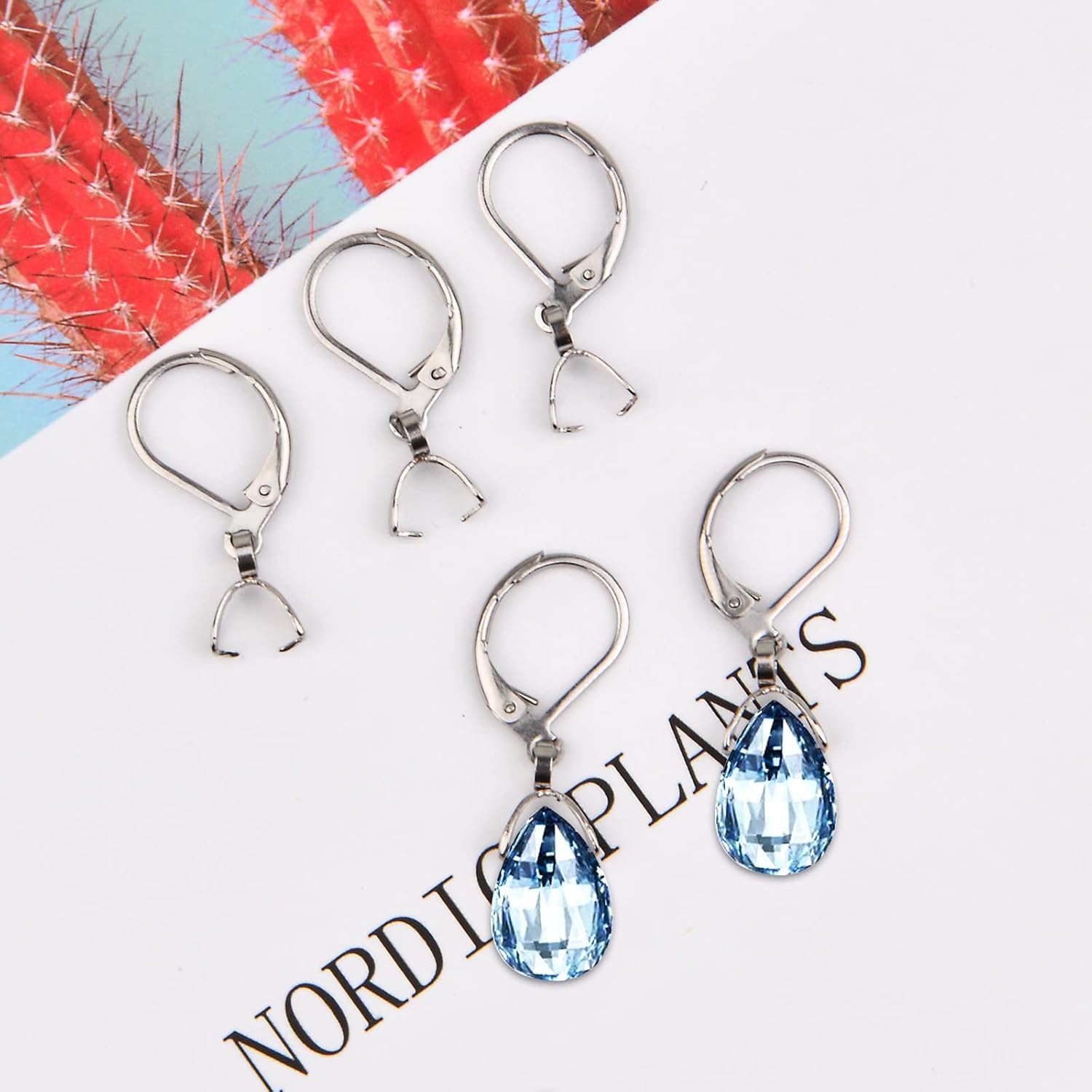 20pcs Stainless Steel French Earring Hooks Leverback Earwires Hypoallergenic Earring Findings with Pendant Clasp for DIY Earrings Jewelry Making - Image 7