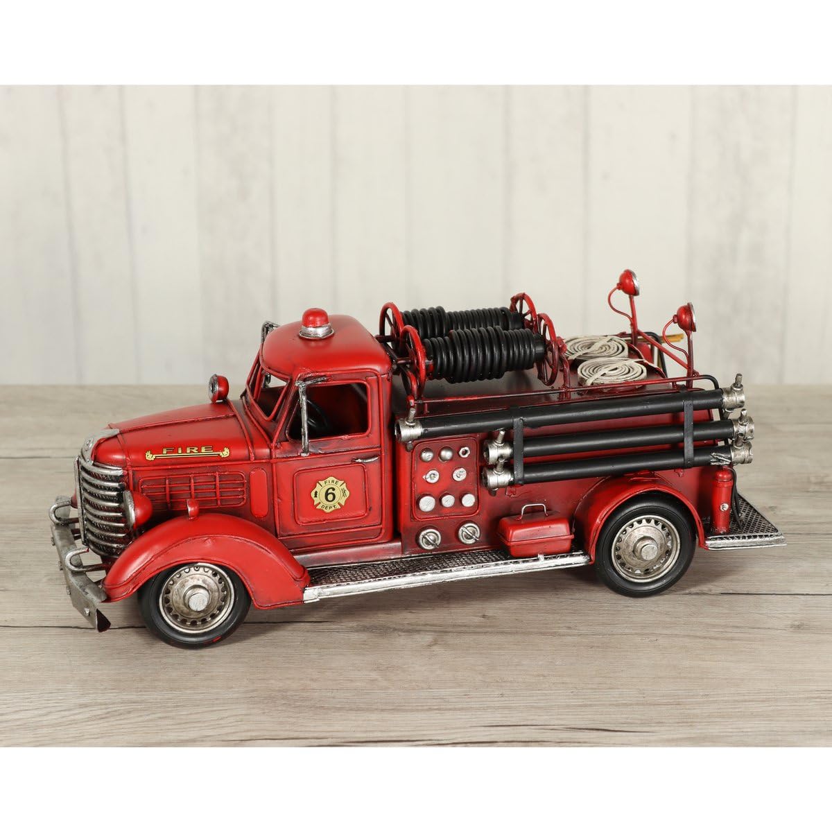 Goldbach Metall-Feuerwehrauto, 35 x 13 x 14cm, rot