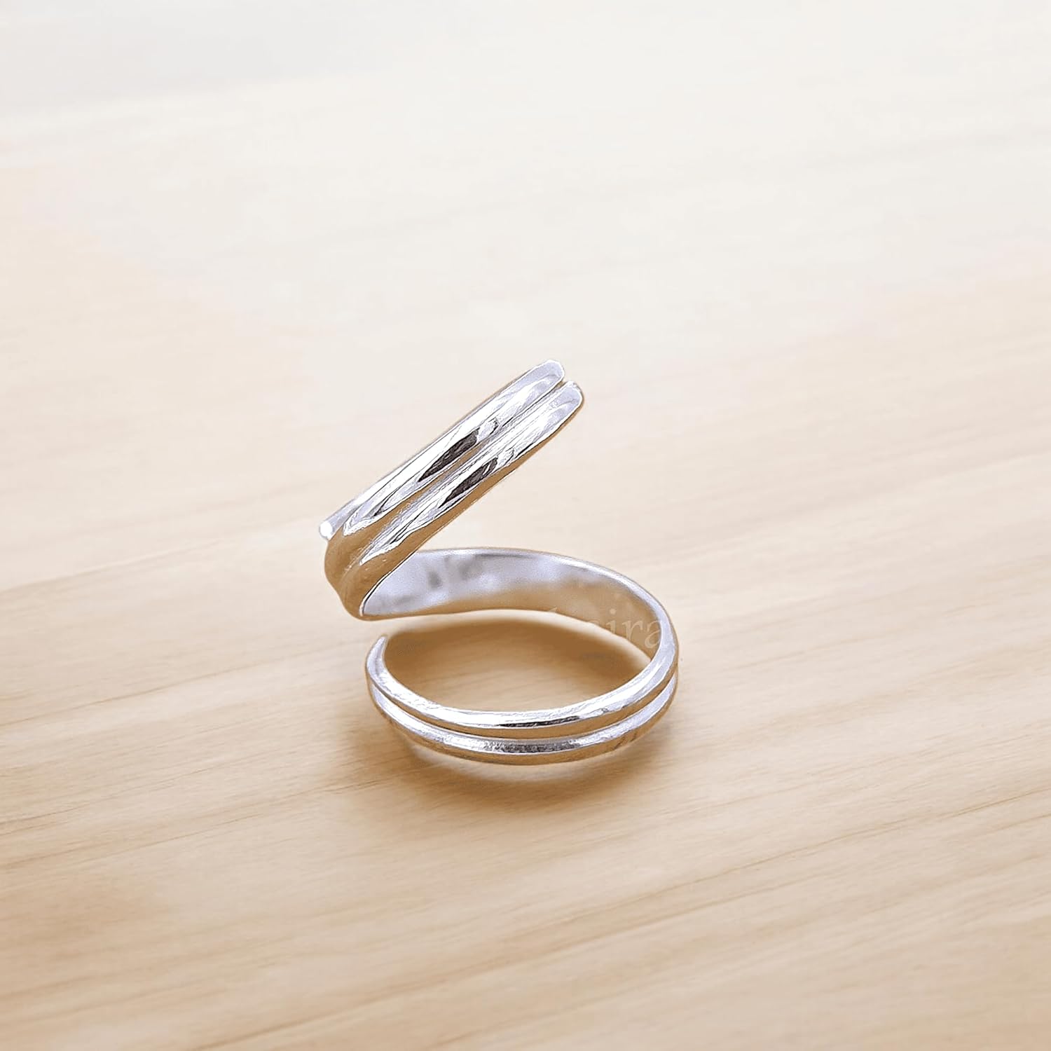 925 Sterling Silver Swan Splint Ring - Adjustable Finger Splint Knuckle Ring for Comfort and Support (7)