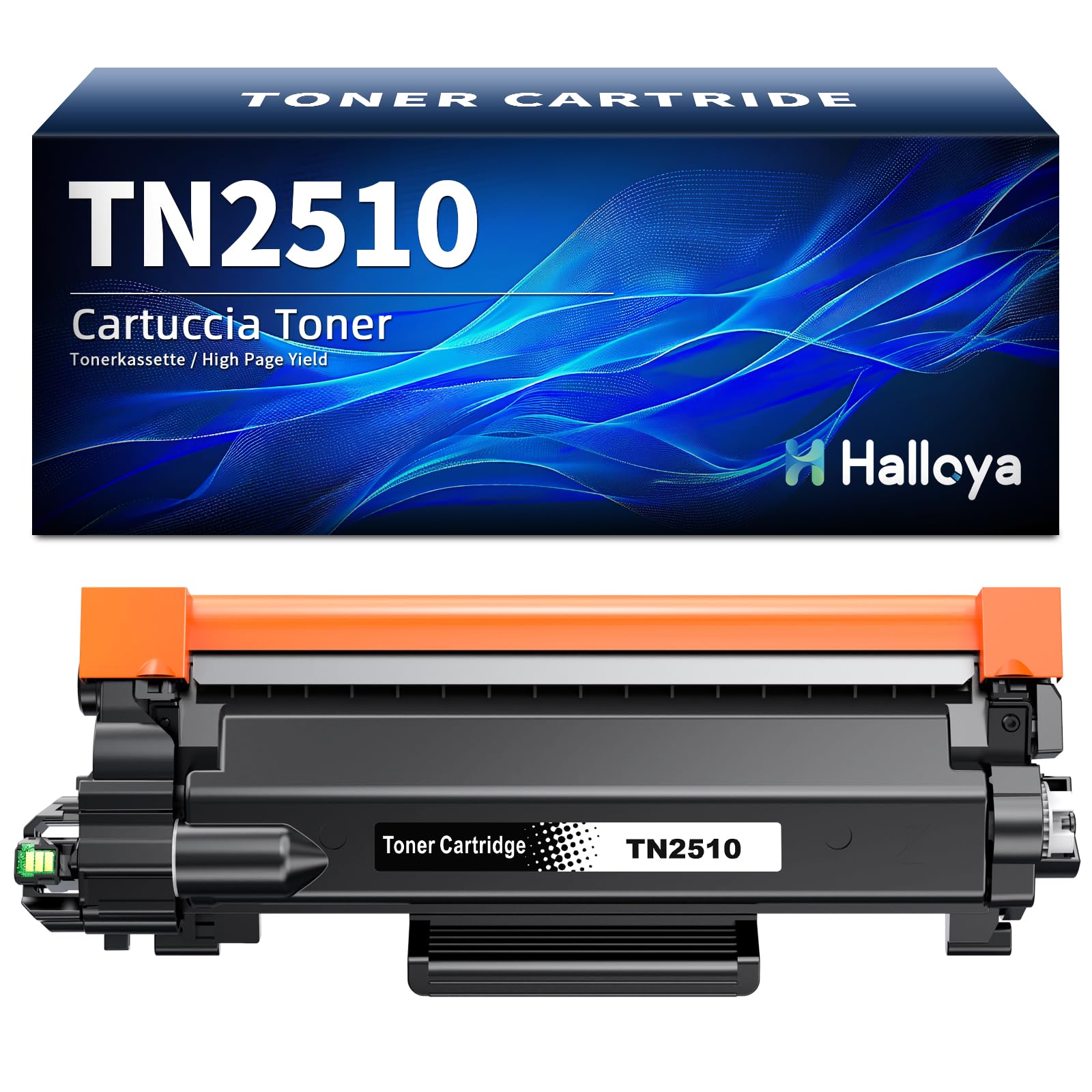 TN2510 TN2510XL Cartucho de tóner Compatible para Brother TN-2510 TN-2510XL para Brother HL-L2400DW DCP-L2620DW DCP-L2627DW MFC-L2800DW MFC-L2827DW MFC-L2835DW MFC-L2860DW (1 Negro)