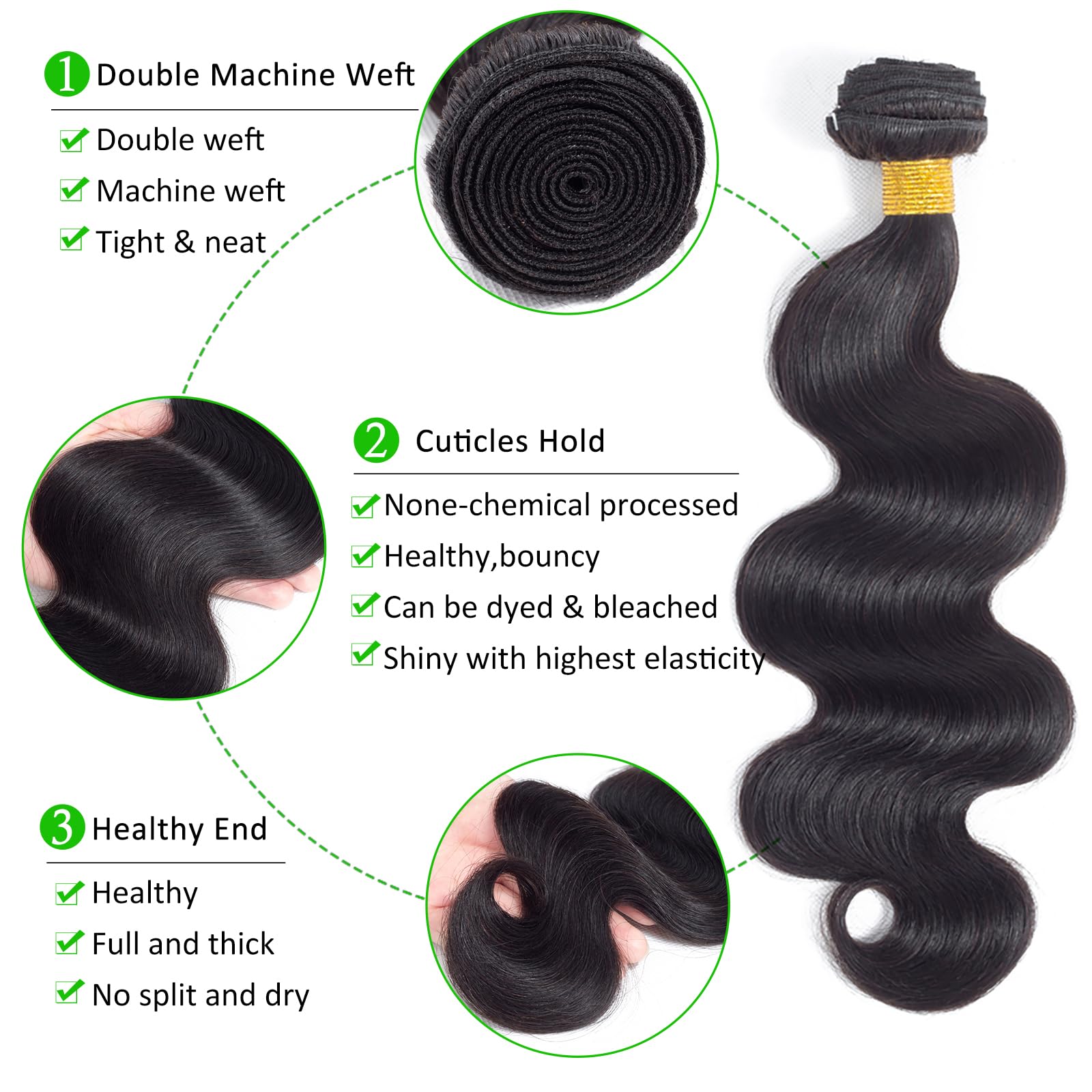 12A Body Wave Brazilian Virgin Human Hair Bundles