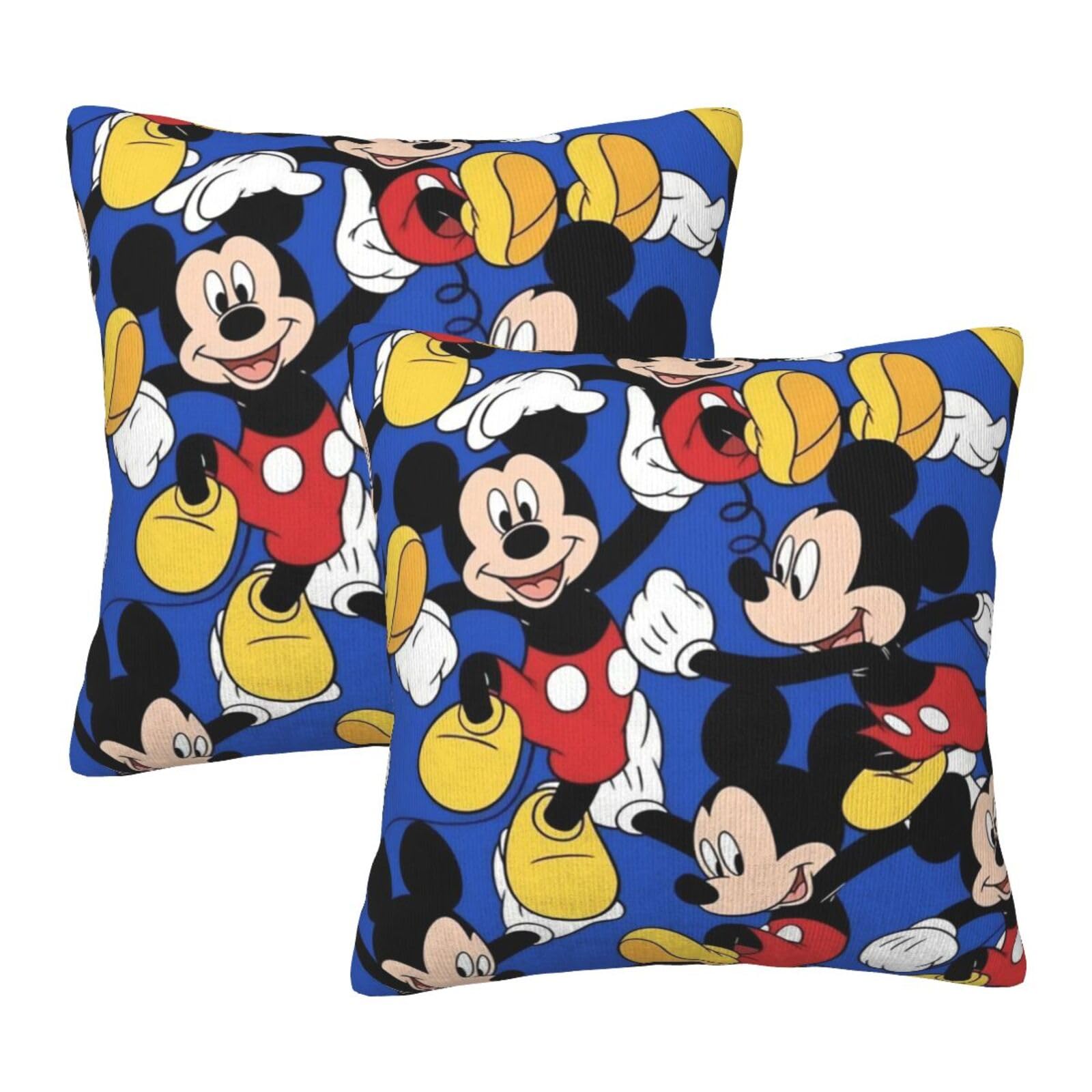 Amazon.co.jp: クッションカバー ミッキーマウス 枕カバー 2枚セット