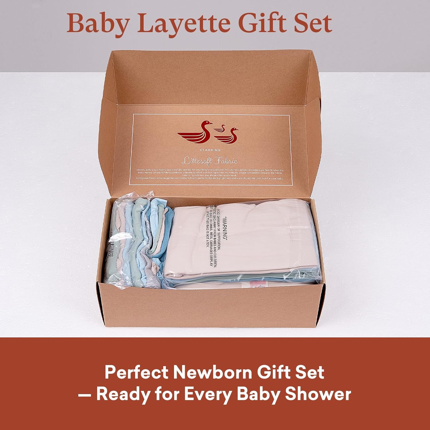 Baby Layette Gift Set for Boys, 23 Piece Set, Newborn to 6 Months Baby Boy Clothes, Baby Sets for Newborn Essentials