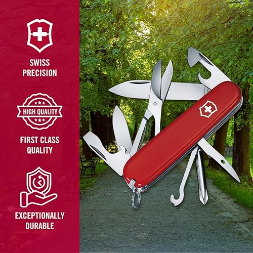 Miniatura 6 de Victorinox Super Tinker - Cuchillo suizo del ejército, cuchillo de bolsillo de 14 funciones fabricado en Suiza con hoja grande, 2 destornilladores y