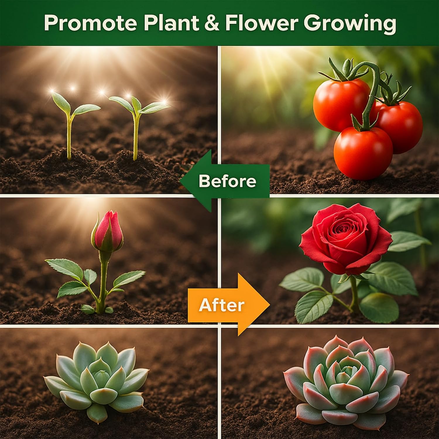 GooingTop LED Grow Bulb,12W (80Watts Equiv) 5000K White Full Spectrum Plant Light for Indoor Plant Growing,Super Bright & High Output,6 Pack