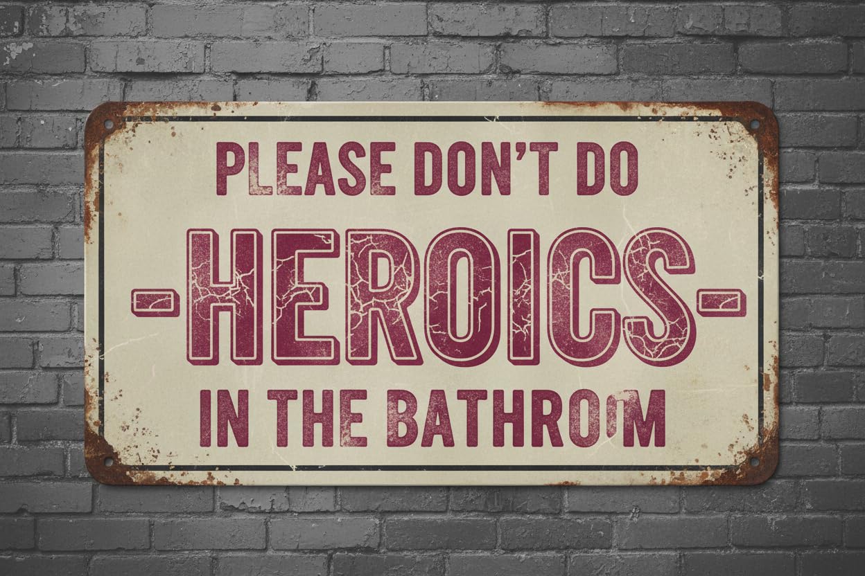 Vintage Metal Tin Sign Funny Bathroom Sign Humor Bathroom Wall Decor Please Don't Do Coke In The Bathroom Sign Wall Art Metal Tin Signs 8X12 Inches Custom Private Property Signs Outdoor
