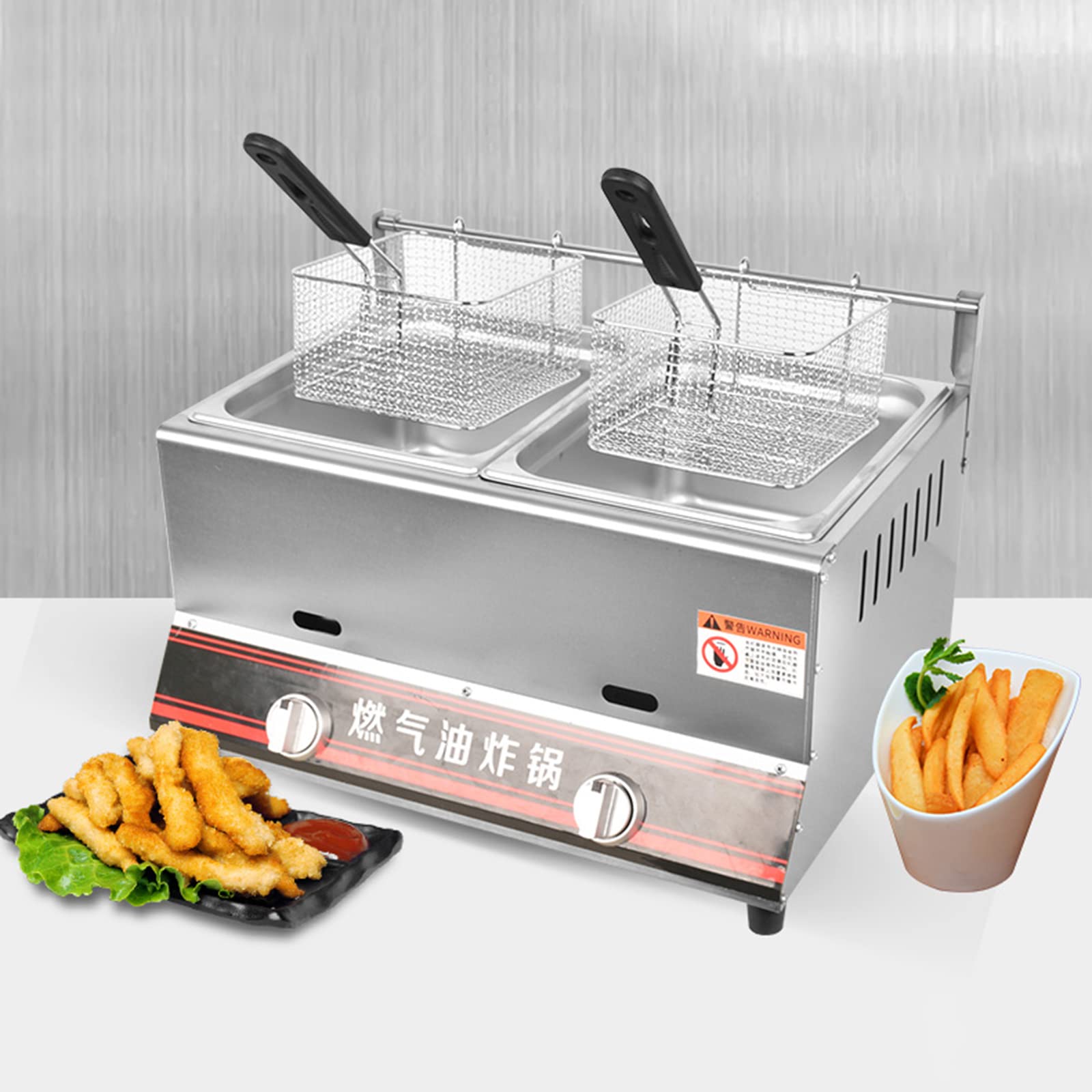 Gas Fritteuse Profi - Edelstahl Fritteuse Für Pommes & Frittiertes