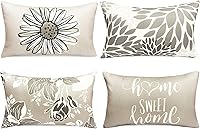 Vista 33 de Juego de 4 fundas de almohada decorativas de 20 x 20 pulgadas, color rojo vino, fundas de almohada para sofá, cama, sala de estar, fundas