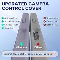 Vista 17 de Miracase Funda diseñada para iPhone 13 Pro Max con protector de pantalla, [forro de microfibra suave antiarañazos], funda protectora de silicona