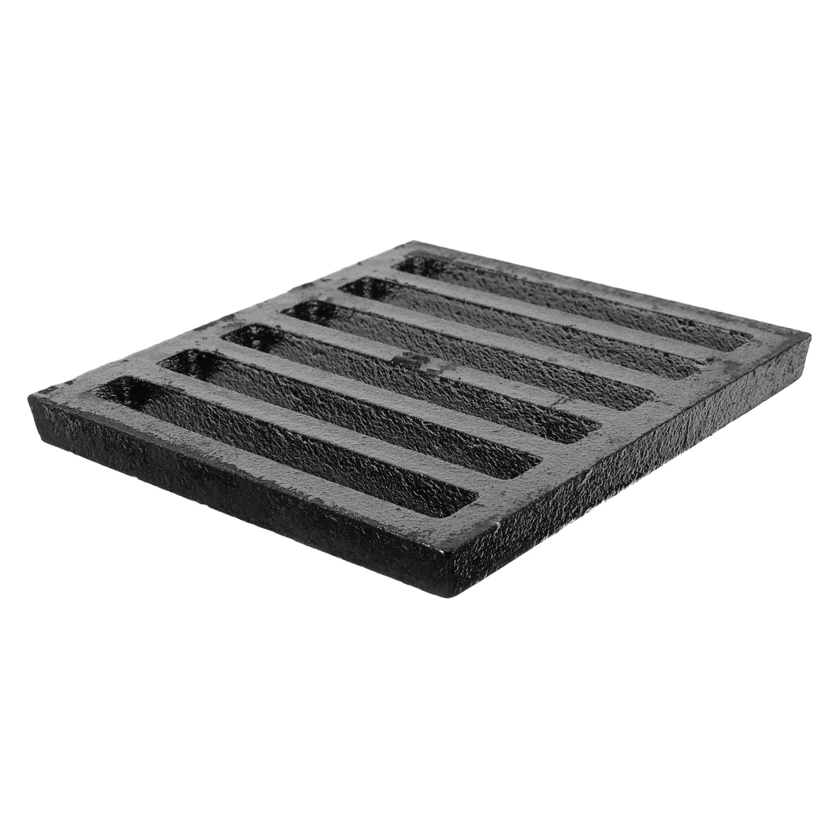 Tapa de Desagüe de Hierro Negra Cuadrada para Baño | Cubierta de Drenaje Antiolores, Evita Atascos, Flujo de Agua Suave, Formato para Ducha y Suelo