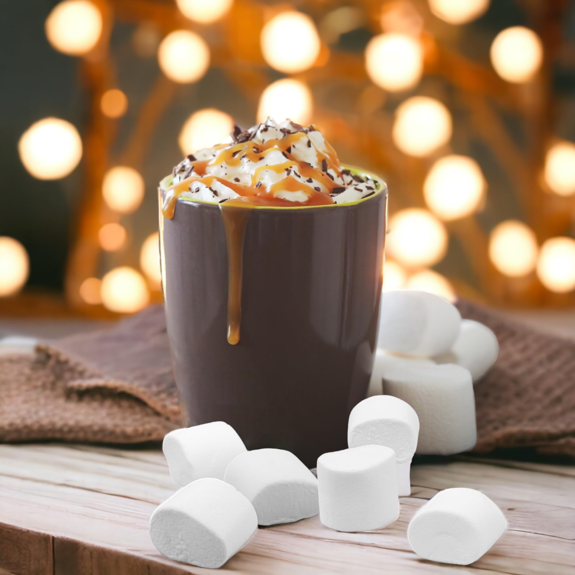 BBQ Marshmallows – Barbecue uczta na słodycze – puszyste, beztłuszczowe i bezglutenowe – cukierek piankowy do przeżyć przy ognisku, worek 300 g z 6 drewnianymi patyczkami – czekoladowe fondue lub