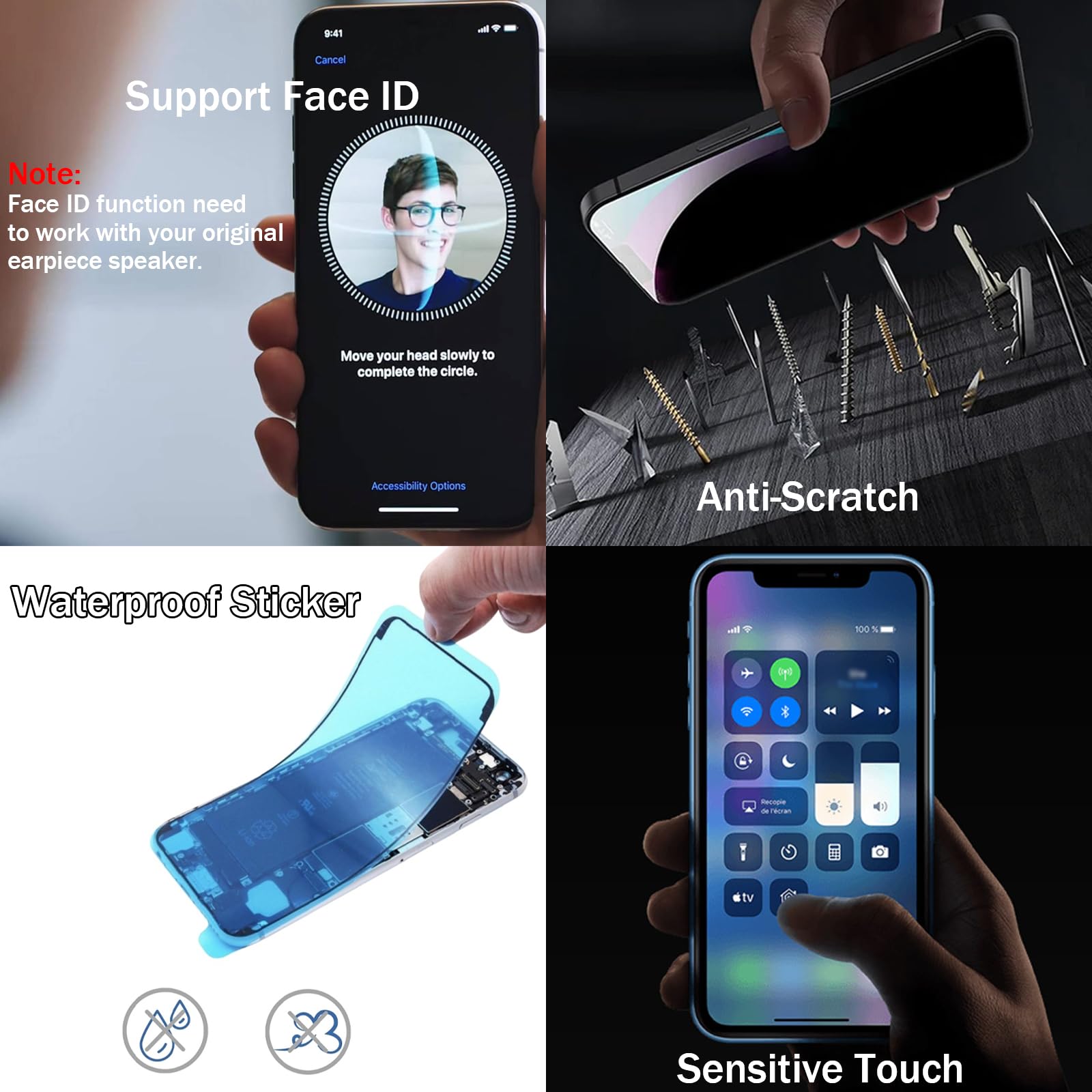 Pantalla OLED para iPhone 14 Plus, pantalla LCD táctil 3D, montaje digitalizador Full HD con herramientas de reparación compatible con modelos A2886 A2632 A2885 A2888 A2887 6.7 pulgadas