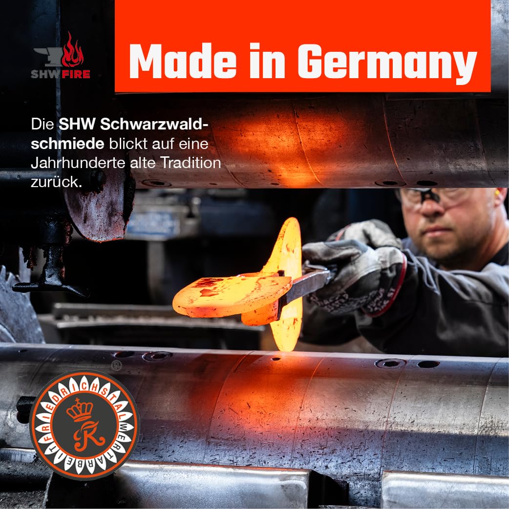 Karsthacke mit 3 Zinken - Geschmiedeter Stahl, 135cm langer Eschenholzstiel. Erleichtert die Gartenarbeit von SHW-FIRE