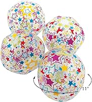 Vista 2 de Fun Express Pelota de playa con estampado de estrellas de neón - Juguetes - 12 piezas