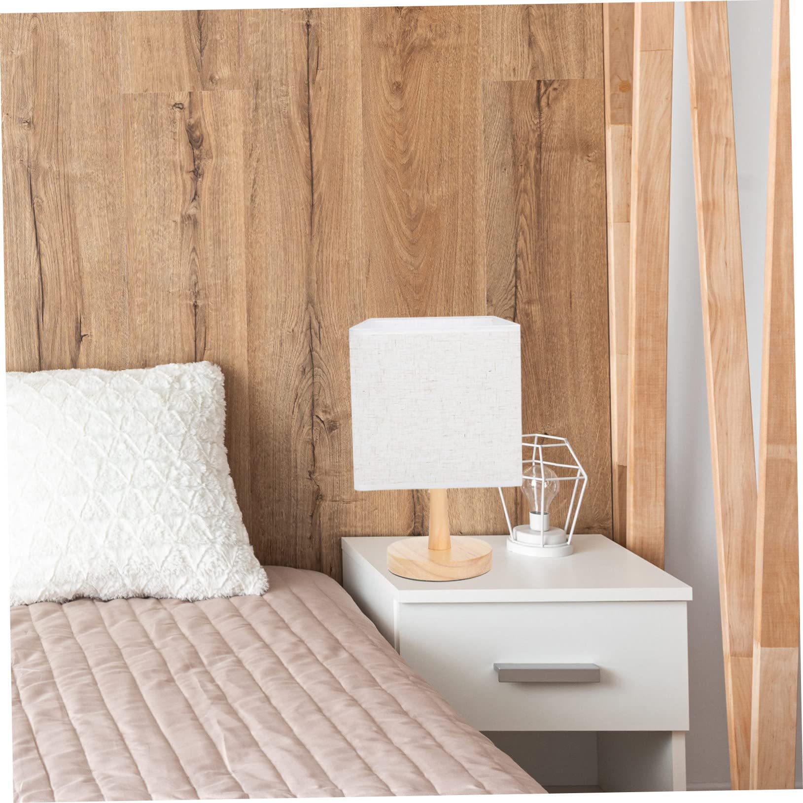 OSALADI Stoff Lampenschirm Home Decor Lampenschirme Für Tischlampen Quadratischer Für Stehlampen Weiße Leinenlampe Quadratischer Stoff Lichtschirm Multifunktions Beleuchtung