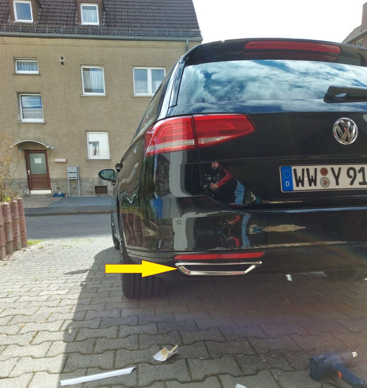 manox Osłony ram wydechowych do Passat B8 3G2 3G5 2014-2019 chrom stal nierdzewna 2-częściowe