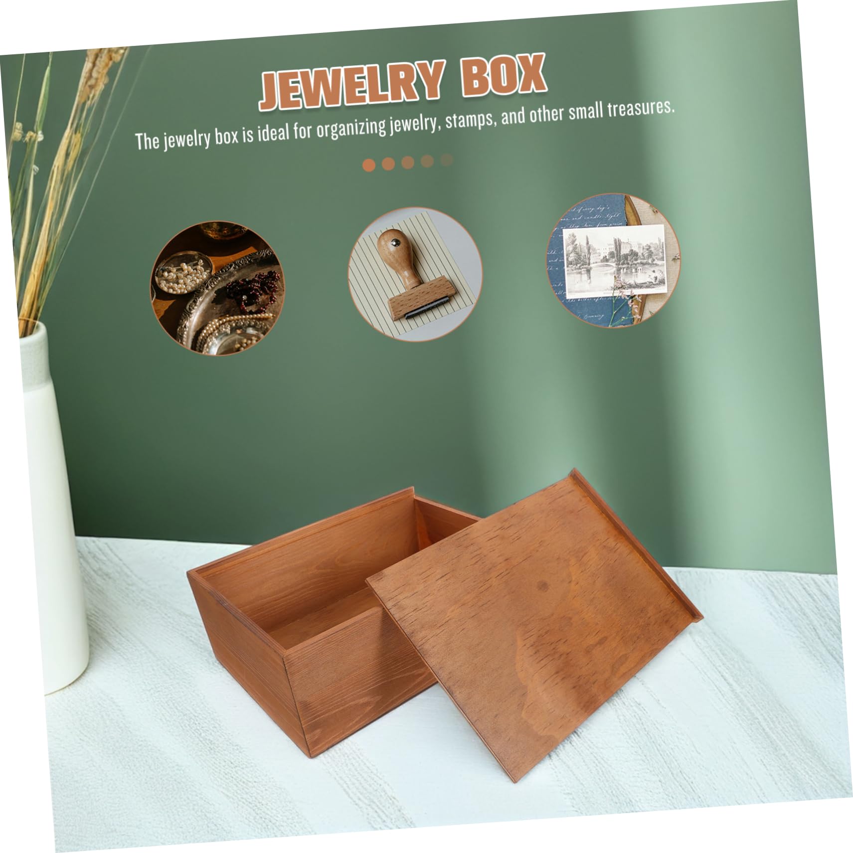 Hemobllo Retro Aufbewahrungsbox mit Auszug, Rechteckig 1 Stück | Vintage Stil, für Kleine Gegenstände und Werkzeuge, Dekorativ für Zuhause und Verpackung