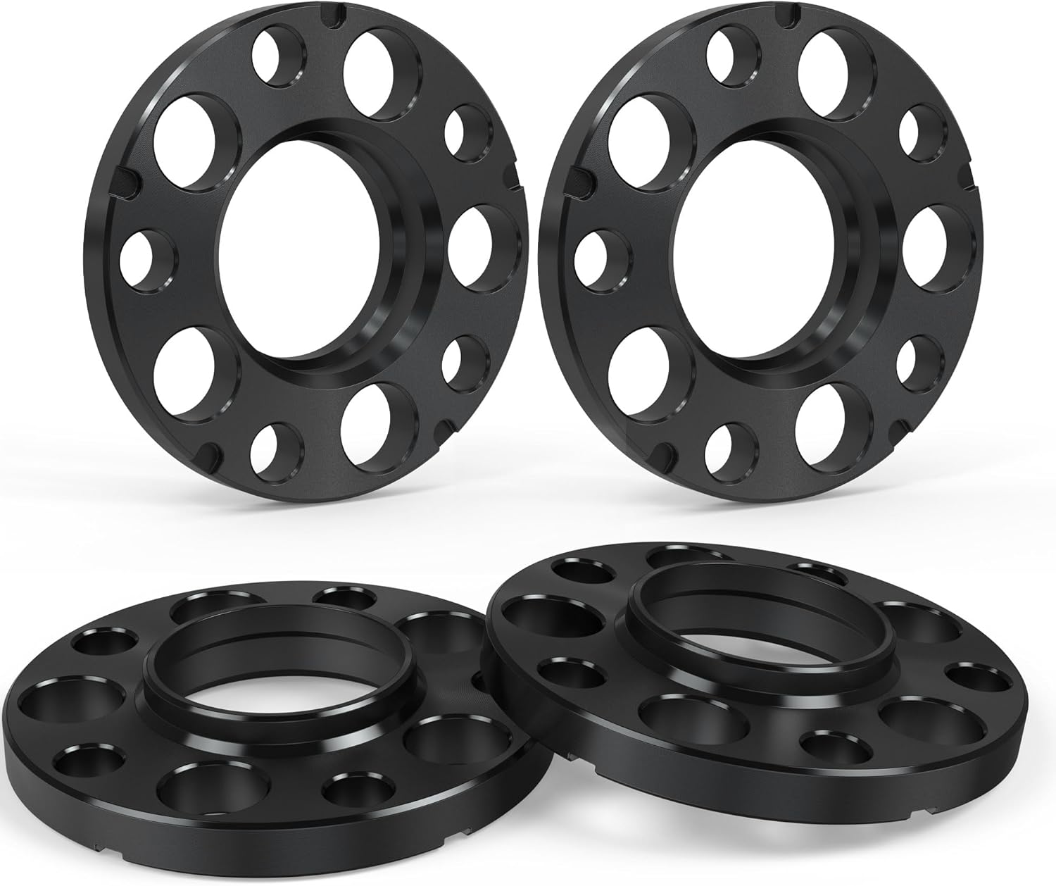 5x120mm Wheel Spacers, 5 Lugs, M14x1.25 Studs, 12mm+15mm Thickness, 72.56mm Hub Bore Compatible with BMW F Series F30 F32 F33 F80 F10 M3 4PCS(Black)