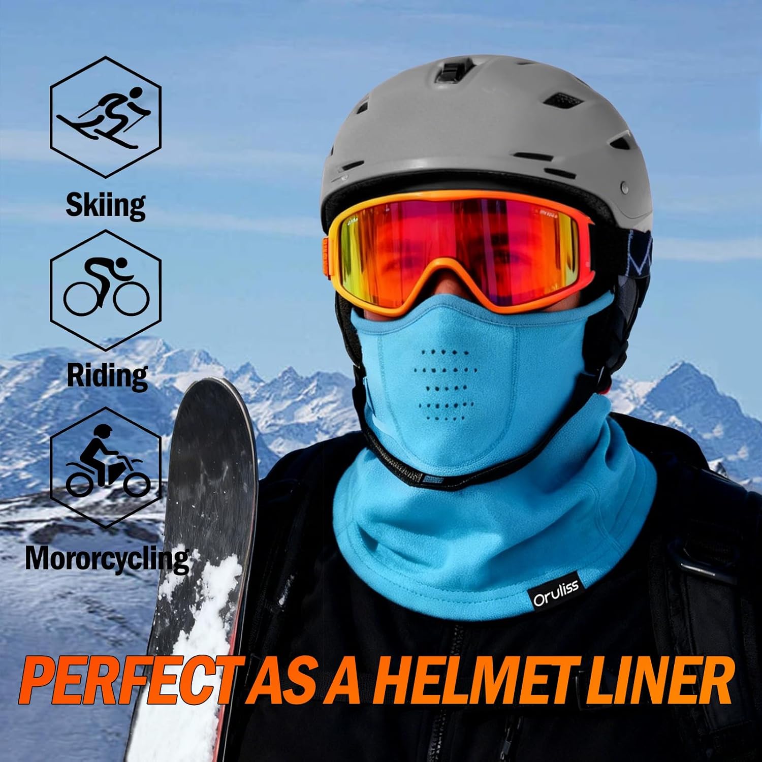 Breathable Balaclava Ski Mask for Men Women, Warm Winter Face Mask for Cold Weather Motorcycling Skiing Outdoor Work - Image 3