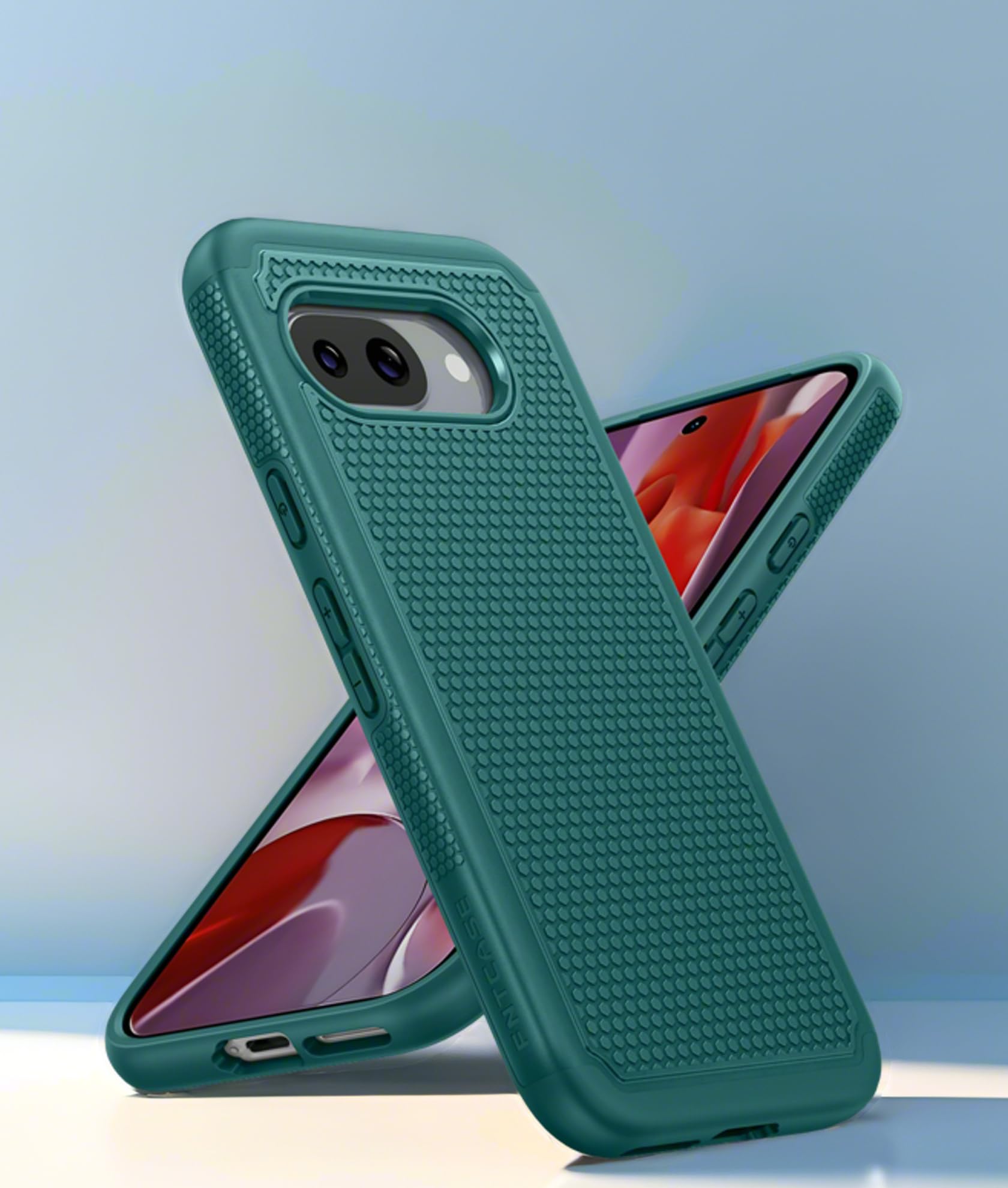 for Google Pixel 9a Case Dual Layer Protective Lightweight Duty with Non Slip Textured Back Military Cell Phone