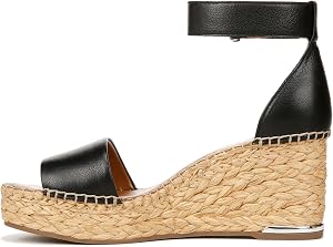 Franco Sarto womens Clemens Raffia Espadrille Wedge Sandals Espadrille Wedge Sandal