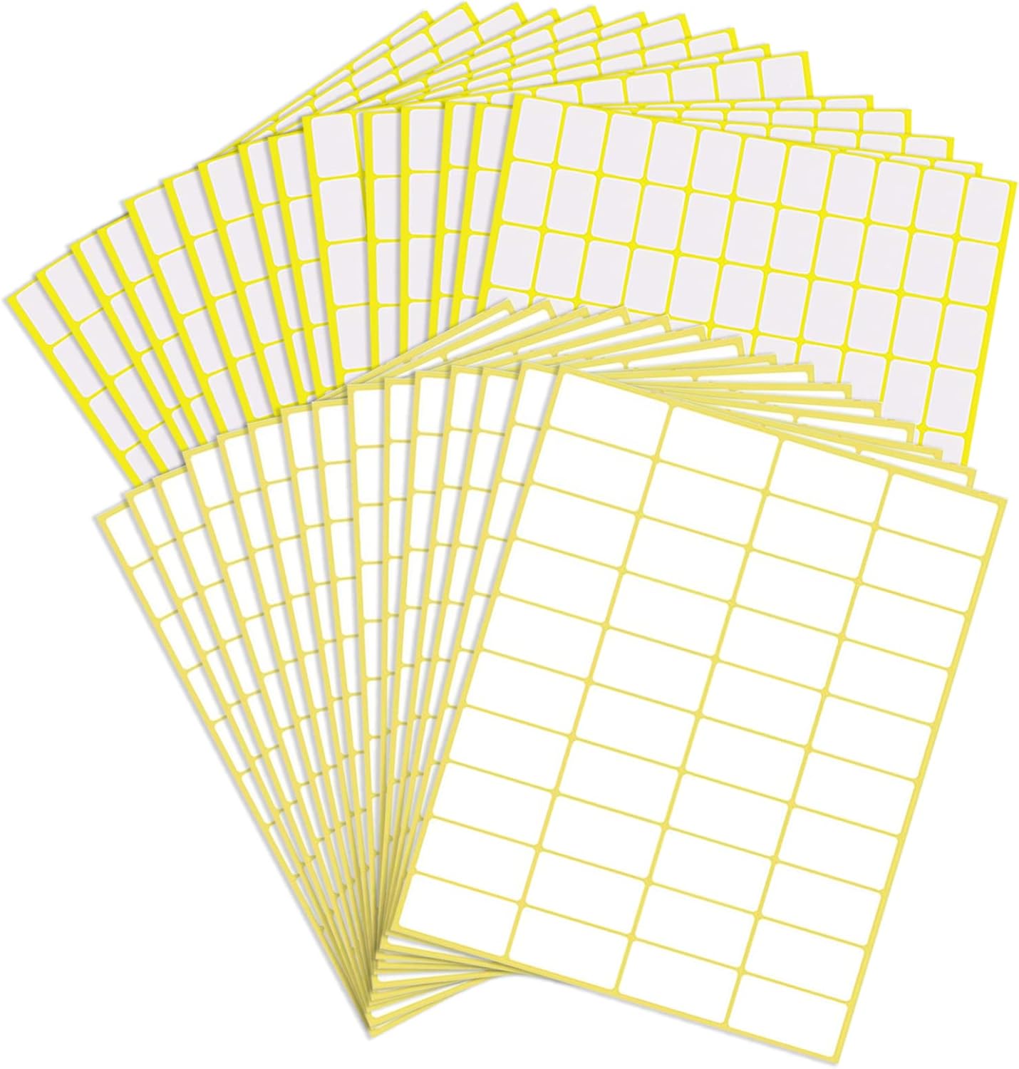 2250 Pcs Matte White Sticky Labels Stickers, 15 Sheet 600 Pcs 19x38mm