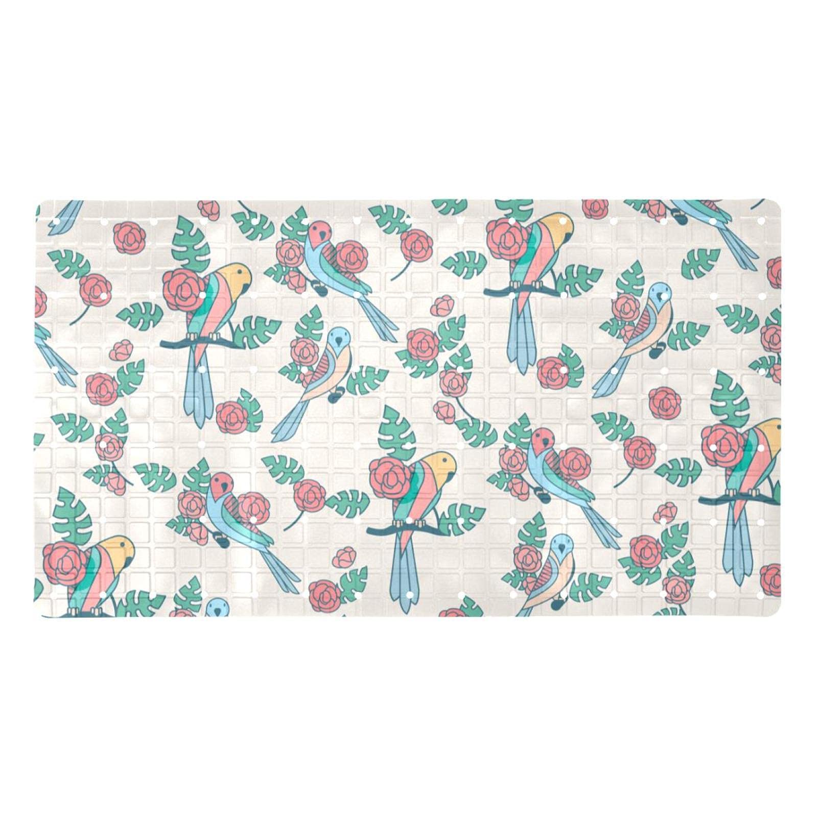 Tapis de salle de bain antidérapant 40x70 cm avec trous de drainage pour douche