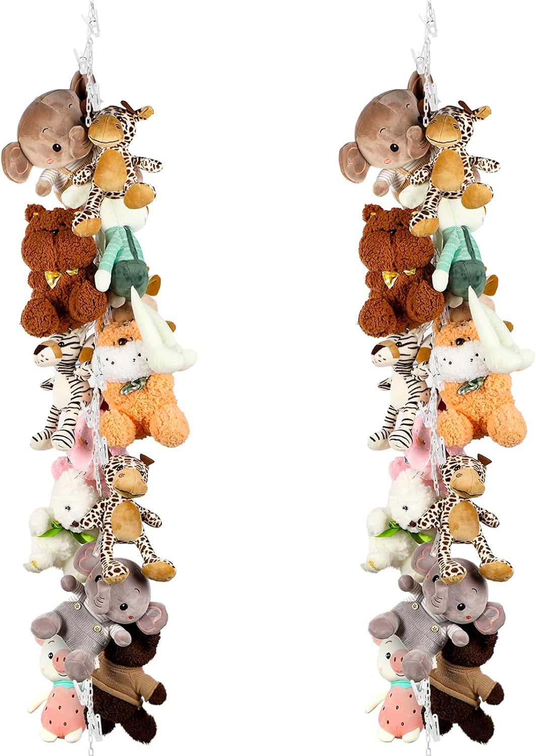 Hotop 2 Pcs Stuffed Animals Storage Chain Plastic Strong