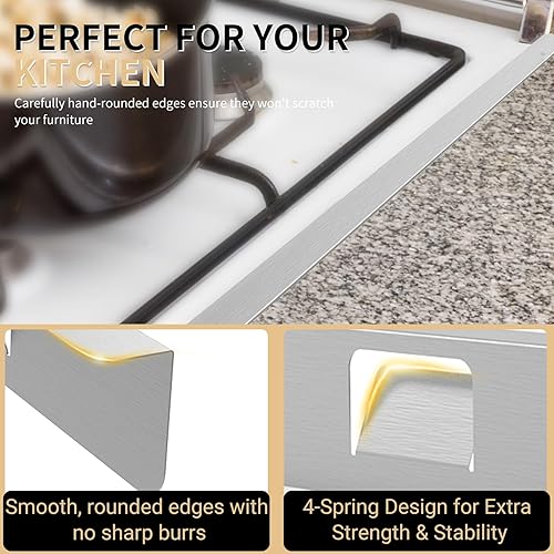 Miniatura 3 de MOFINO Protector para estufas, de acero inoxidable 316, 2 unidades, 23.2 pulgadas, para horno, encimera, lavavajillas, secadora, resistente al